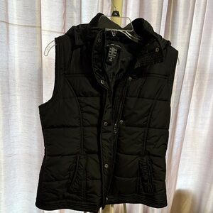 New York & Company Black Quilted Vest
